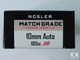 Nosler 10mm Auto 180 Gr. JHP - 20 Rounds