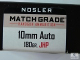 Nosler 10mm Auto 180 Gr. JHP - 20 Rounds
