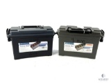 Two Empty Plastic Ammo Storage Boxes