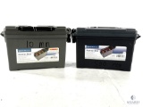 Two Empty Plastic Ammo Storage Boxes