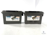 Two Empty Plastic Ammo Storage Boxes