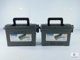 Two Empty Plastic Ammo Storage Boxes