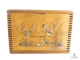Wooden Box with Deer Scene