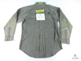 New Remington Cotton Canvas Long Sleeve Shirt Size Medium