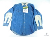 New Remington Denim Long Sleeve Shirt Size Medium