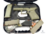 NEW Glock G19 Gen 5 9x19 Pistol with Battlefield Green Grips and Magazines (4957)