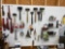 Large Lot of Hand Tools on Pegboard