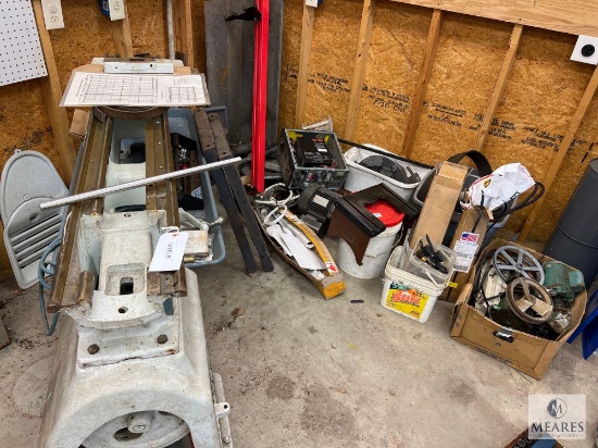13" South Bend Lathe Bed with Additional Scrap Metal Parts