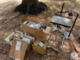 Large Lot of Computer and Electronics with Monitor Stands
