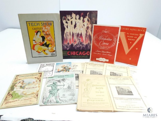 Mixed Lot of Vintage and Modern Playbills and Song Books