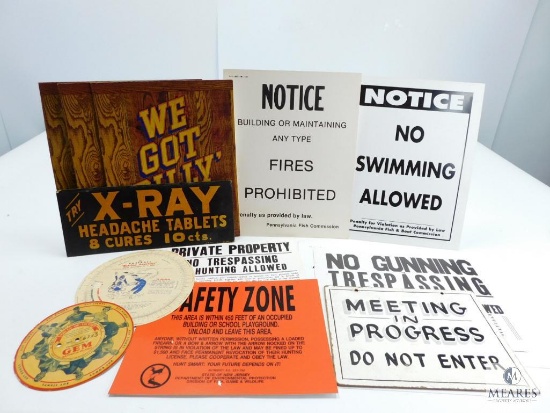 Mixed Lot of Signs and Advertising