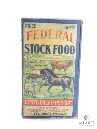 Federal Stock Food, Federal Food Co. Mifflinburg, PA. U.S.A. Date of June 30th, 1906