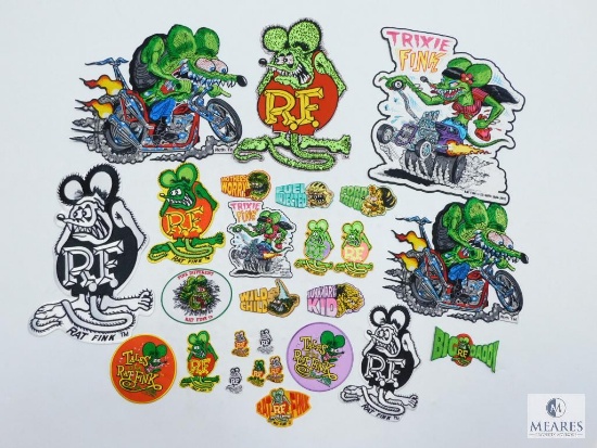 Variety of Patches, Includes Rat Fink, Trixie Fink. Big Daddy, and More