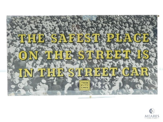 Twin City Lines Street Car Advertising in Plexiglas