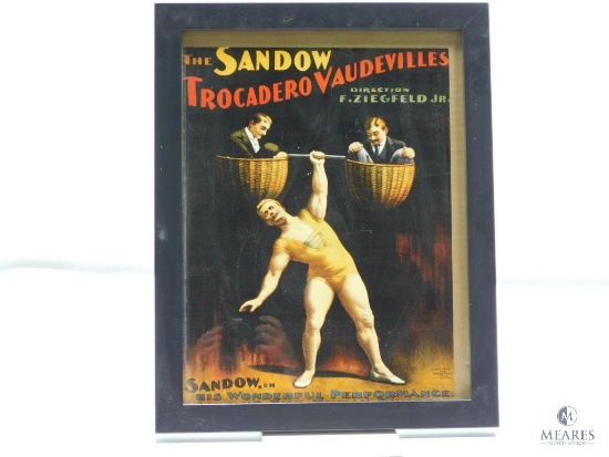 Framed Sandow Trocadero Vaudevilles Poster