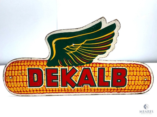 Single Sided Vintage 1950's Dekalb Flying Ear Seed Corn Farm Wood Sign