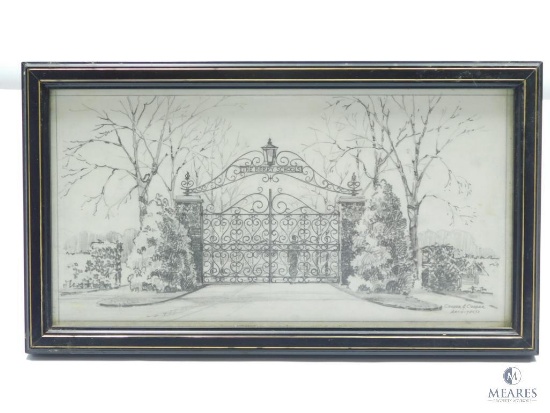 Framed Ornamental Print of The Berry Schools by Cooper and Cooper Architects