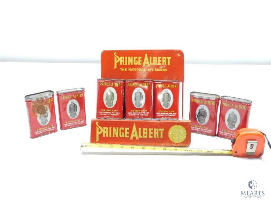 Pringe Albert The National Joy Smoke Stand, With Twelve Prince Albert Crimp Cut Tin Cans