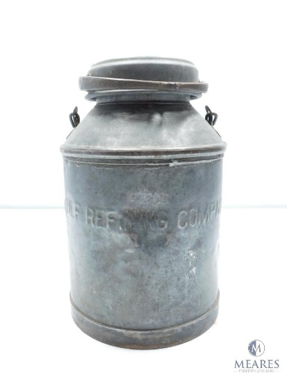 Gulf Refining Company Fuel Station Oil Can with Lid