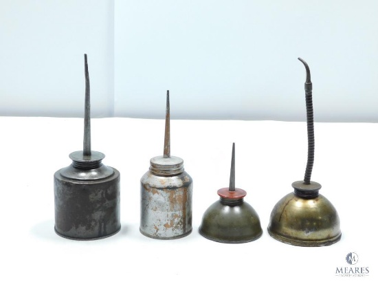 Four Vintage Oil Cans