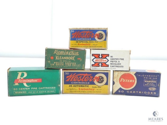 Six Collectible Ammunition Boxes (Empty)