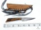 New Burlwood Handle Fixed Blade Skinner With Leather Sheath