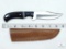 New Horn Handled Fixed Blade Hunter With Leather Sheath