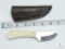 New Bone Handle Fixed Blade Skinner With Leather Sheath
