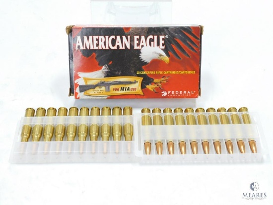 20 Rounds American Eagle, 7.62 x 51mm, 168 Grain OTM, For M1A