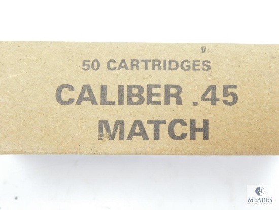 50 Cartridges Caliber .45 Match