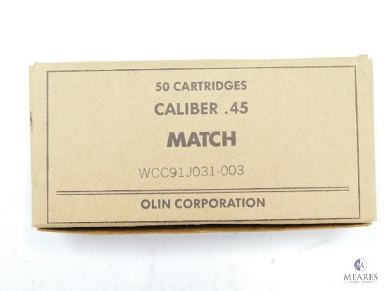 50 Cartridges Caliber .45 Match