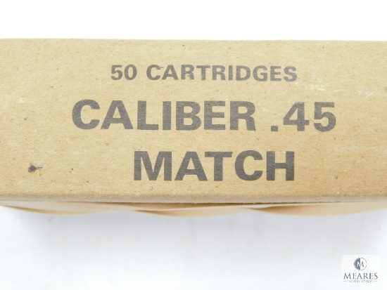50 Cartridges Caliber .45 Match