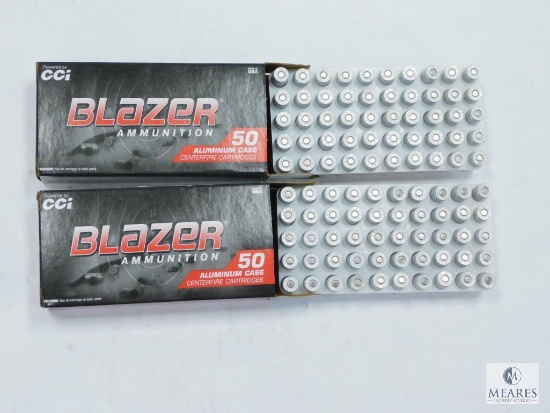 100 Rounds CCI Blazer 9mm Ammo. 115 Grain FMJ