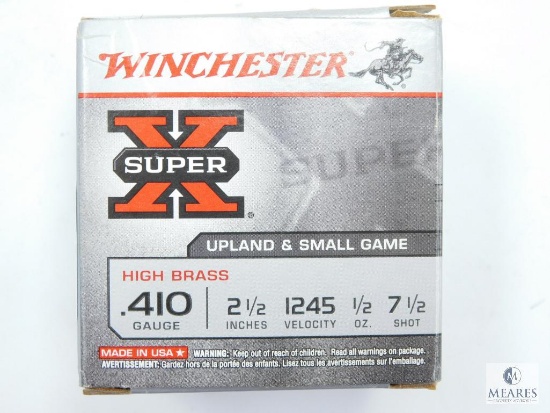 25 Rounds Shotgun Shells, Winchester Super X .410 Gauge, 2 1/2", 7 1/2 Shot