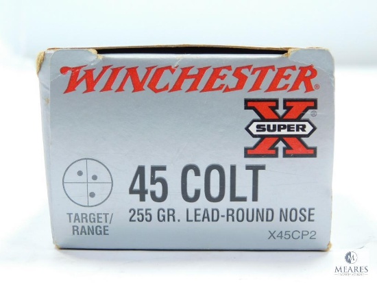 20 Rounds Winchester Super X .45 Colt 255 Grain Lead Round Nose
