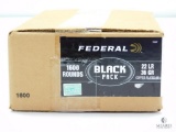 1600 Rounds Federal Black Pack, .22 LR, 36 Grain Copper-Plated HP