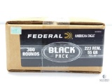 300 Rounds Federal American Eagle, 223 Remington, 55 Grain FMJ BT