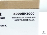 1000 Ct Loose Pack 9mm Luger 115 Grain FMJ