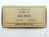 50 Cartridges Caliber .45 Ball M1911