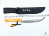 New Schrade Uncle Henry Large Fixed Blade with Sheath and Fire Starter