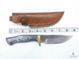 New Fixed Blade Hunter With Leather Sheath