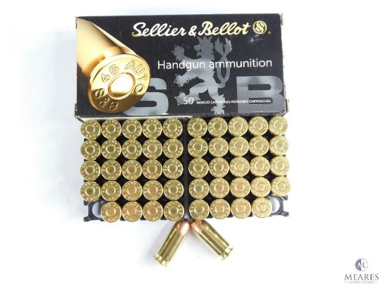 50 Rounds Sellier & Bellot .45 ACP 230 Grain