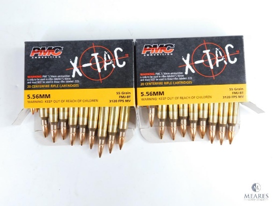 40 Rounds PMC X-Tac 5.56mm, 55 Grain FMJ-BT