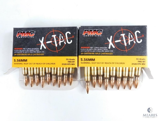 40 Rounds PMC X-Tac 5.56mm, 55 Grain FMJ-BT