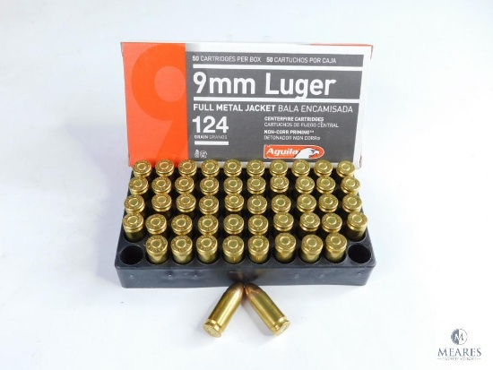 50 Rounds Aguila 9mm Luger 124 Grain FMJ