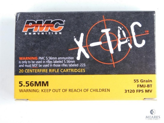 20 Rounds PMC X-Tac 5.56mm FMJ-BT, 55 Grain