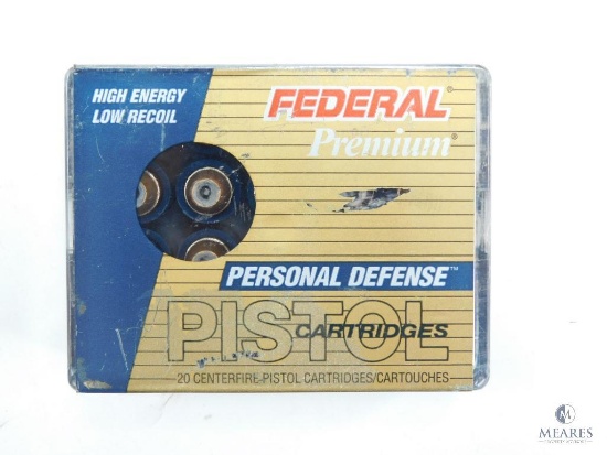 20 Rounds Federal Personal Defense 380 Auto 90 Grain JHP