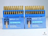 40 Rounds PPU 223 Remington FMJ BT, 55 Grain