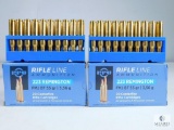40 Rounds PPU 223 Remington FMJ BT, 55 Grain
