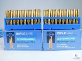 40 Rounds PPU 223 Remington FMJ BT, 55 Grain
